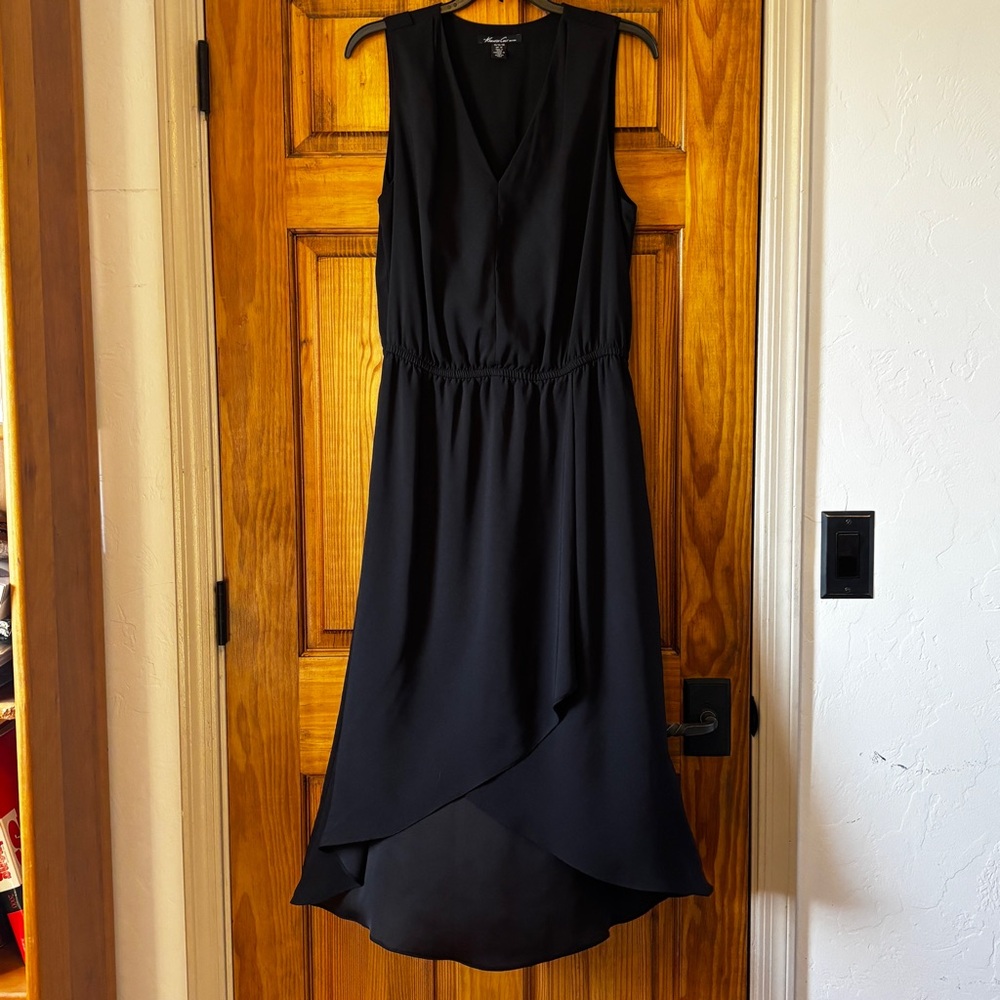 Kenneth Cole Black High Low V-Neck Dress Women’s Size 10